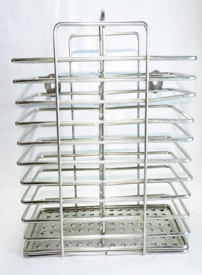 Epraiser Stainless Steel Chrome Plated Rectangular Shaped Cutlery/Mulit Purpose Stand or SS Multi Wire Cutlery Holder - Image 2